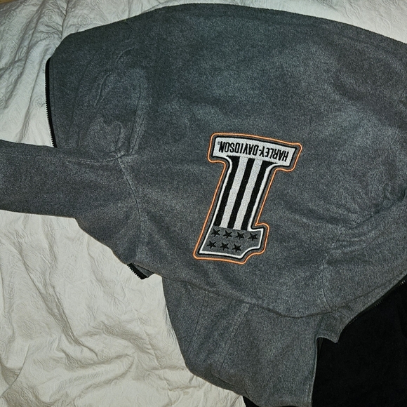 Size 10 Boys Harley Davidson 2 way reversible coat - Picture 4 of 4